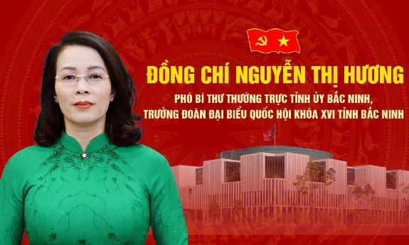 Đồng chí Nguyễn Thị Hương, Phó Bí thư Thường trực Tỉnh ủy, Trưởng Đoàn ĐBQH khóa XVI tỉnh Bắc Ninh